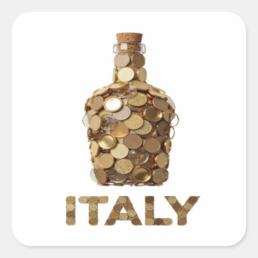 Cool Gold ITALY Sticker Grafisch (Voorkant)