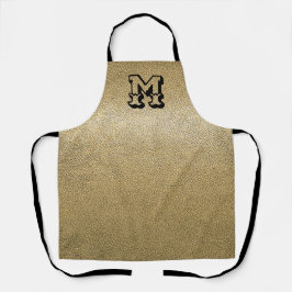 Cool Gold Leather Look Monogrammed Schort