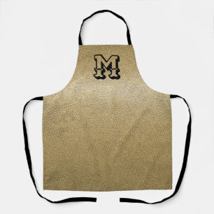 Cool Gold Leather Look Monogrammed Schort