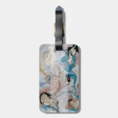 Cool Gold Marble Texogram Bagagelabel (Achterkant verticaal)