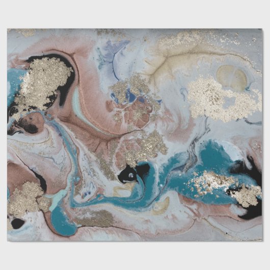 Cool Gold Marble Texture Cadeaupapier (Vlak)