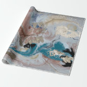 Cool Gold Marble Texture Cadeaupapier (Uitgerold)