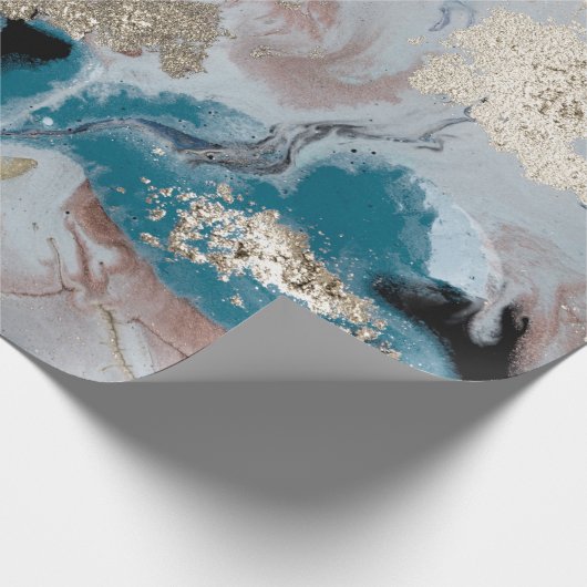 Cool Gold Marble Texture Cadeaupapier (Hoek)