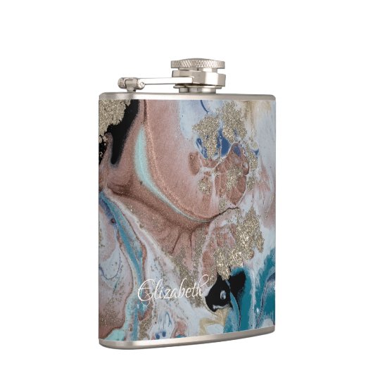 Cool Gold Marble Texture Heupfles (Rechts)