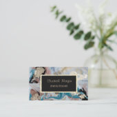 Cool Gold Marble Texture Jewelry Designer Visitekaartje (Staand voorkant)