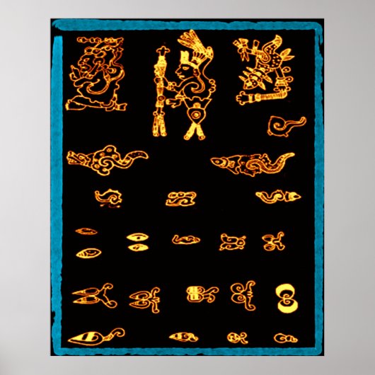 Cool Gold Mayan Design Poster (Voorkant)