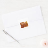 Cool Gold MIAMI Vinyl Stijl Vierkante Sticker (Envelop)