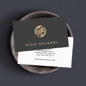 Cool Gold Music Note Logo Musicus Visitekaartje