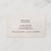 Cool Gold Muzieknoten Logo Retro Musicus Visitekaartje (Achterkant)