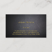 Cool Gold Ring Monogram Coal Black Visitekaartje (Achterkant)