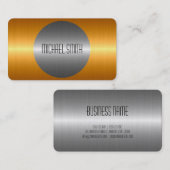 Cool Gold Silver Roestvrij staal Metaal Visitekaartje (Voorkant / Achterkant)