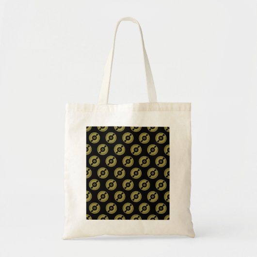 Cool Gold Vinyl Music Record Canvas tas (Voorkant)