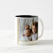 Cool Gold Wreath #1 Pap Foto Vaderdag Tweekleurige Koffiemok (Voorkant rechts)