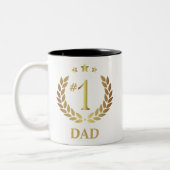 Cool Gold Wreath #1 Pap Foto Vaderdag Tweekleurige Koffiemok (Links)