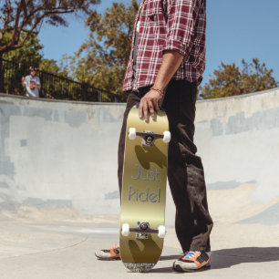 Cool Gold Zwart Grijs Typografie Persoonlijk Skateboard