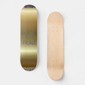 Cool Gold Zwart Grijs Typografie Persoonlijk Skateboard (Voorkant)