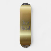 Cool Gold Zwart Grijs Typografie Persoonlijk Skateboard (Voorkant)