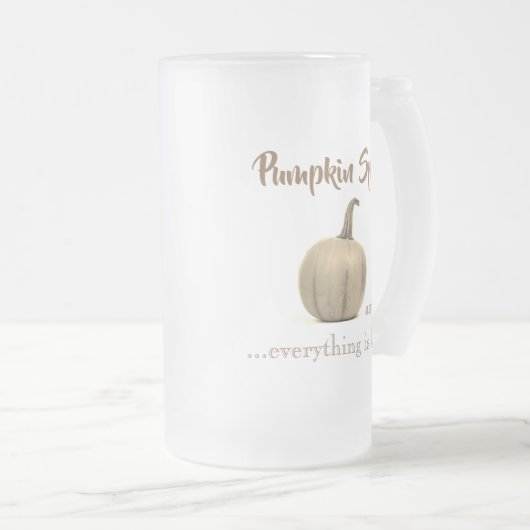 Cool Golden Pumpkin Spice Matglas Bierpul (Voorkant rechts)