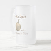 Cool Golden Pumpkin Spice Matglas Bierpul (Voorkant links)