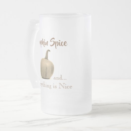 Cool Golden Pumpkin Spice Matglas Bierpul (Voorkant links)