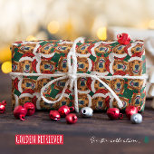 Cool Golden Retriever krijgt kerstpatronen Cadeaupapier