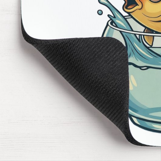 Cool Goldfish Splashing in Sunglasses Muismat (Hoek)