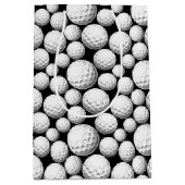 Cool golf bal betegelde sport patroon medium cadeauzakje (Voorkant)