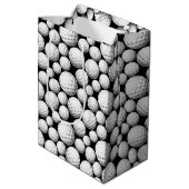 Cool golf bal betegelde sport patroon medium cadeauzakje (Achterkant Gekanteld)