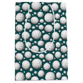 Cool golf bal betegelde sport patroon medium cadeauzakje (Voorkant)