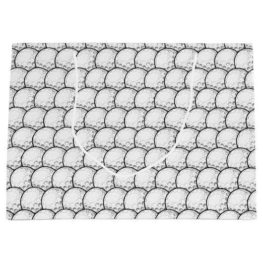 Cool golf bal sport betegeld patroon groot cadeauzakje (Voorkant)