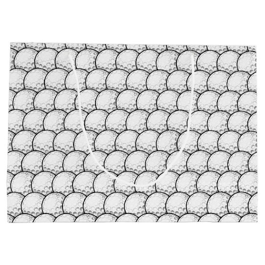 Cool golf bal sport betegeld patroon groot cadeauzakje (Achterkant)