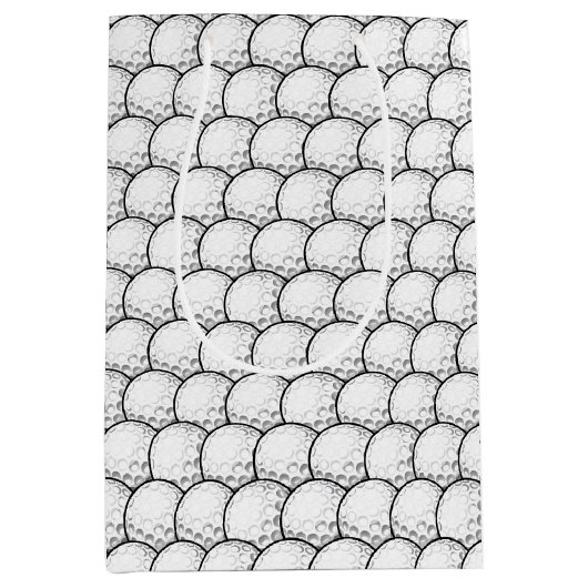 Cool golf bal sport betegeld patroon medium cadeauzakje (Voorkant)