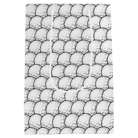 Cool golf bal sport betegeld patroon medium cadeauzakje (Achterkant)