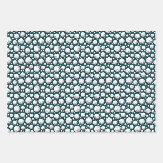 Cool golf bal sport patroon betegeld inpakpapier vel (Voorkant 3)