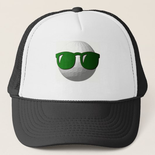 Cool Golf Ball Design Baseball Hat Trucker Pet (Voorkant)