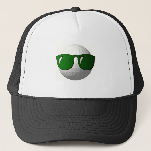 Cool Golf Ball Design Baseball Hat Trucker Pet (Voorkant)