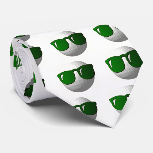 Cool Golf Ball Design Stropdas (Opgerold)