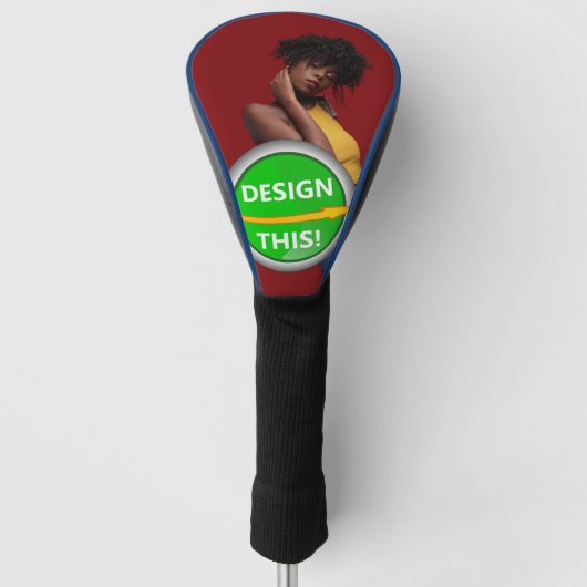 COOL! Golf Driver Head Hoesje - Blauwe afwerking - Golfheadcover (Voorkant)