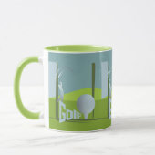 Cool golf golfer groen cadeau mok (Links)
