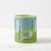 Cool golf golfer groen cadeau mok (Midden)