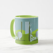Cool golf golfer groen cadeau mok (Voorkant links)