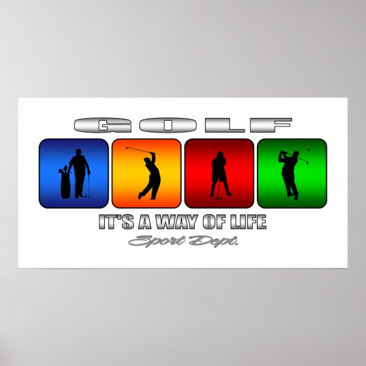Cool Golf is een manier van leven Poster (Voorkant)