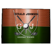 Cool Golf Monogram Ontwerp Groot Cadeauzakje (Achterkant)