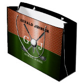 Cool Golf Monogram Ontwerp Groot Cadeauzakje (Achterkant Gekanteld)