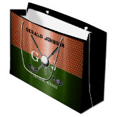 Cool Golf Monogram Ontwerp Groot Cadeauzakje (Voorkant Gekanteld)