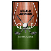 Cool golf monogram ontwerp klein cadeauzakje (Achterkant)