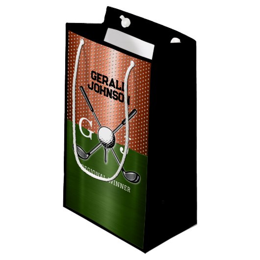 Cool golf monogram ontwerp klein cadeauzakje (Voorkant Gekanteld)