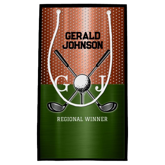 Cool golf monogram ontwerp klein cadeauzakje (Voorkant)