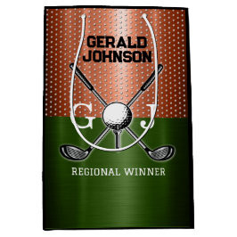 Cool Golf Monogram Ontwerp Medium Cadeauzakje