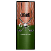 Cool Golf Monogram Ontwerp Wijn Cadeautas (Voorkant)